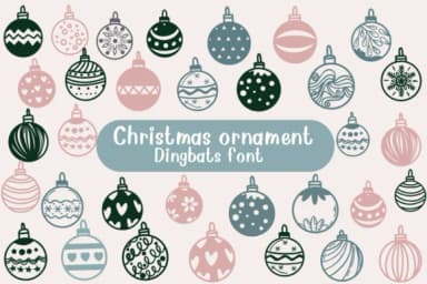 Christmas Ornament by Nongyao — Dingbats Font — thumbnail 1