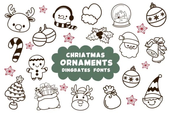 Christmas Ornaments by Natchuta — Dingbats Font