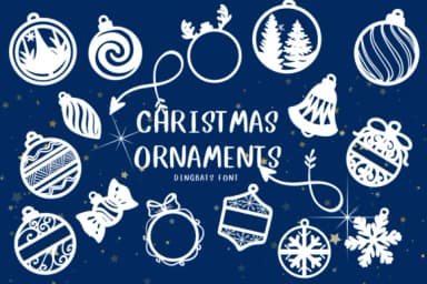 Christmas Ornaments by CHANOK — Dingbats Font — thumbnail 1
