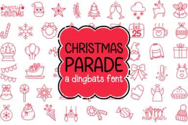 Christmas Parade by IngingDigitalArt — Dingbats Font — thumbnail 1