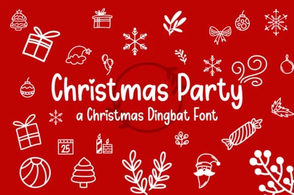 Christmas Party by SiapGraph — Dingbats Font — preview 1