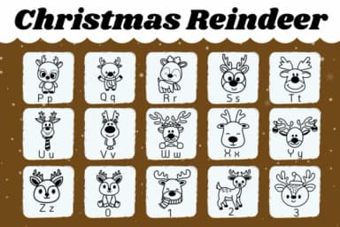 Christmas Reindeer by Kedner Kreations — Dingbats Font — thumbnail 3