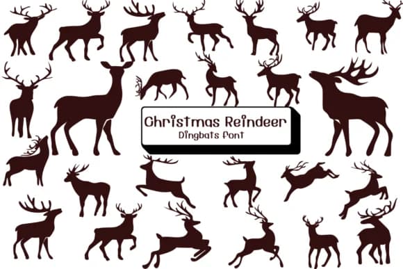 Christmas Reindeer by Ketsarin — Dingbats Font
