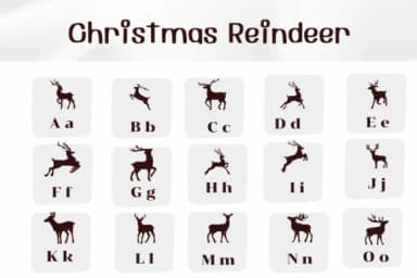 Christmas Reindeer by Ketsarin — Dingbats Font — thumbnail 2