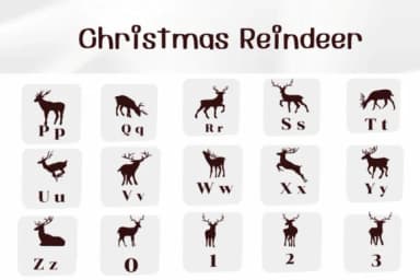 Christmas Reindeer by Ketsarin — Dingbats Font — thumbnail 3