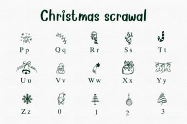 Christmas Scrawal by Nongyao — Dingbats Font — thumbnail 3
