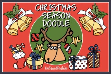 Christmas Season Doodle by Fontsandfashion — Dingbats Font — thumbnail 1