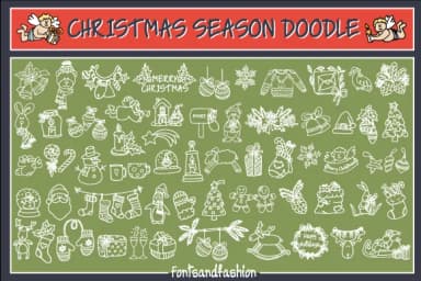 Christmas Season Doodle by Fontsandfashion — Dingbats Font — thumbnail 2