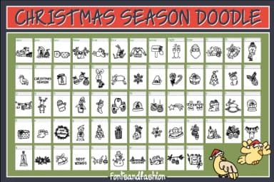 Christmas Season Doodle by Fontsandfashion — Dingbats Font — thumbnail 3