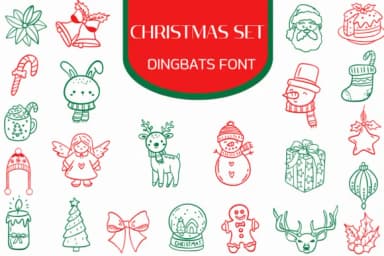 Christmas Set by Heartcraft Atelier — Dingbats Font — thumbnail 1