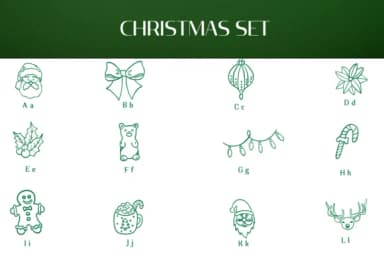 Christmas Set by Heartcraft Atelier — Dingbats Font — thumbnail 2