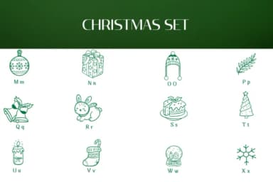 Christmas Set by Heartcraft Atelier — Dingbats Font — thumbnail 3