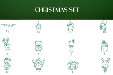 Christmas Set by Heartcraft Atelier — Dingbats Font — thumbnail 4