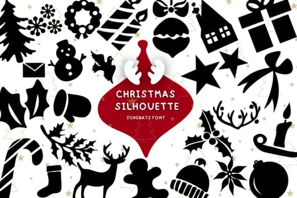 Christmas Silhouette by Bee piyanuch — Dingbats Font