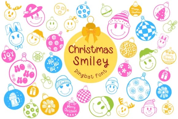Christmas Smiley by Pui Art — Dingbats Font