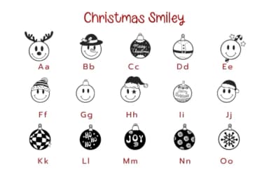 Christmas Smiley by Pui Art — Dingbats Font — thumbnail 2