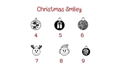 Christmas Smiley by Pui Art — Dingbats Font — thumbnail 4