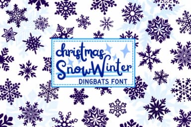 Christmas Snow Winter by PraewDesigns — Dingbats Font — thumbnail 1