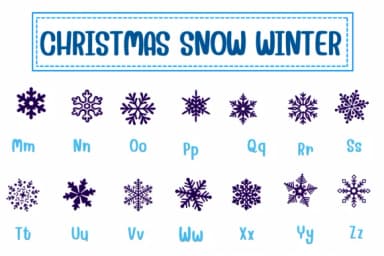 Christmas Snow Winter by PraewDesigns — Dingbats Font — thumbnail 3