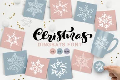 Christmas Snowflake by Happy Letters — Dingbats Font — thumbnail 1