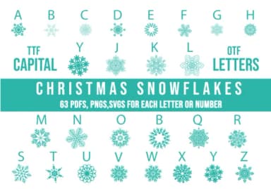 Christmas Snowflakes by Minimalistartstudio — Dingbats Font — thumbnail 2