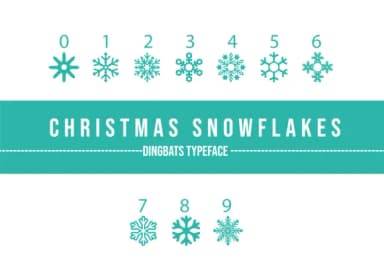 Christmas Snowflakes by Minimalistartstudio — Dingbats Font — thumbnail 3