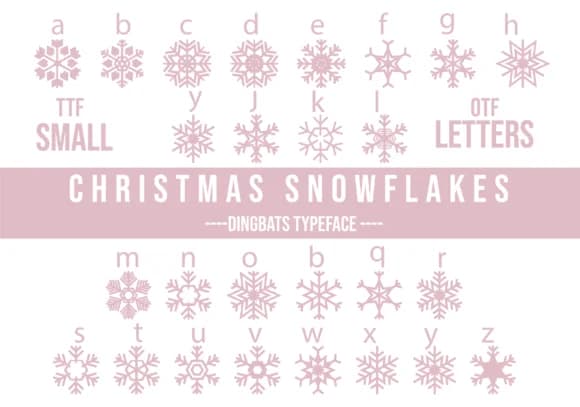 Christmas Snowflakes 2.0 by Minimalistartstudio — Dingbats Font