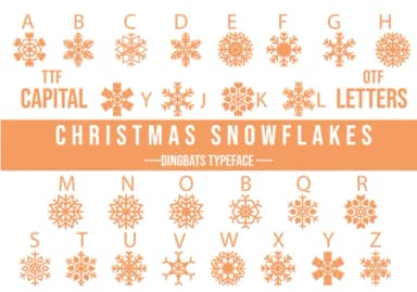 Christmas Snowflakes 2.0 by Minimalistartstudio — Dingbats Font — thumbnail 2