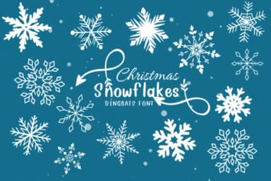 Christmas Snowflakes by CHANOK — Dingbats Font — thumbnail 1
