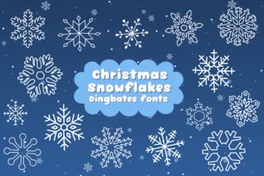Christmas Snowflakes by Natchuta — Dingbats Font — thumbnail 1