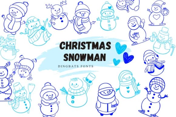 Christmas Snowman by Suphitchaya — Dingbats Font