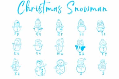 Christmas Snowman by Suphitchaya — Dingbats Font — thumbnail 3