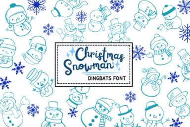 Christmas Snowman by PraewDesigns — Dingbats Font — thumbnail 1