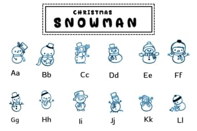 Christmas Snowman by PraewDesigns — Dingbats Font — thumbnail 2