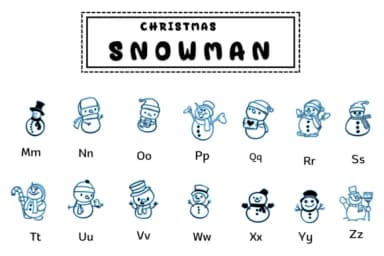 Christmas Snowman by PraewDesigns — Dingbats Font — thumbnail 3