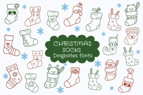 Christmas Socks by Natchuta — Dingbats Font