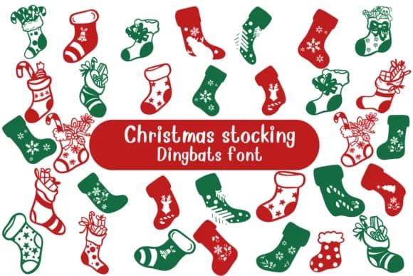 Christmas Stocking by Nongyao — Dingbats Font
