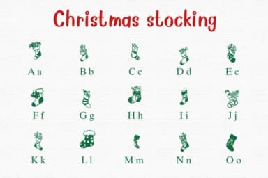 Christmas Stocking by Nongyao — Dingbats Font — thumbnail 2