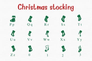 Christmas Stocking by Nongyao — Dingbats Font — thumbnail 3