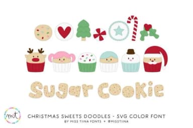 Christmas Sweets Doodles by Miss Tiina — Dingbats Font — thumbnail 1