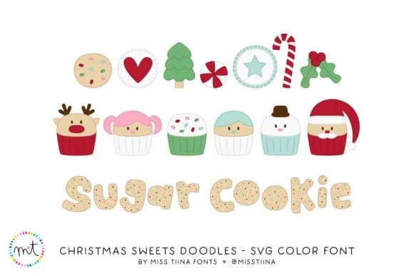 Christmas Sweets Doodles by Miss Tiina — Dingbats Font