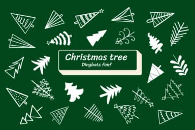 Christmas Tree 1 by Ketsarin — Dingbats Font — thumbnail 1