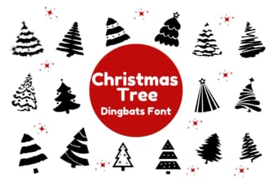 Christmas Tree by Nun Sukhwan — Dingbats Font — thumbnail 1