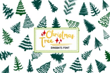 Christmas Tree by PraewDesigns — Dingbats Font — thumbnail 1