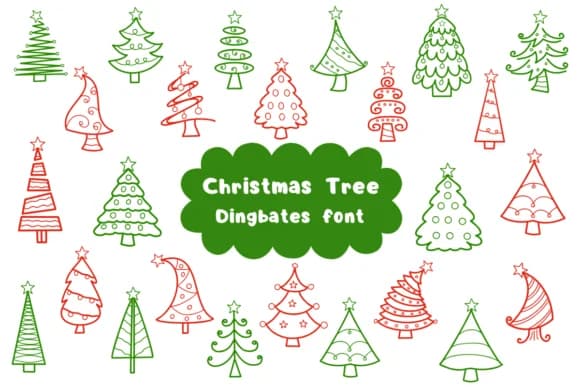 Christmas Tree by Natchuta — Dingbats Font