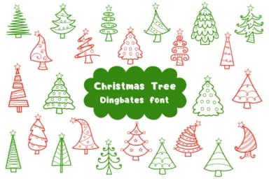 Christmas Tree by Natchuta — Dingbats Font — thumbnail 1