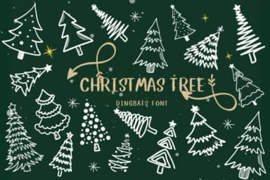 Christmas Tree by CHANOK — Dingbats Font — thumbnail 1