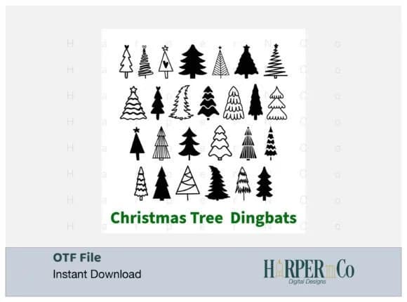 Christmas Tree by HarperNCo — Dingbats Font