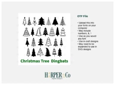 Christmas Tree by HarperNCo — Dingbats Font — thumbnail 2
