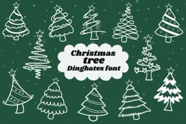 Christmas Tree by Natchuta — Dingbats Font — thumbnail 1